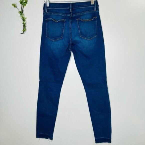 FRAME Le High Skinny Jeans Raw Hem Sz 29 - Picture 6 of 11